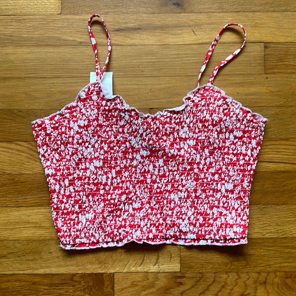 Primark Red and White crop tank
